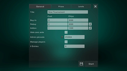 Image of the tournament edit panel