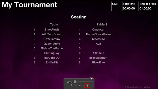 The seating view